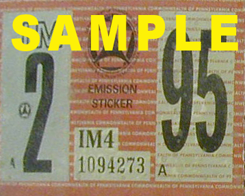 (image for) 1995 Pennsylvania Emissions Sticker